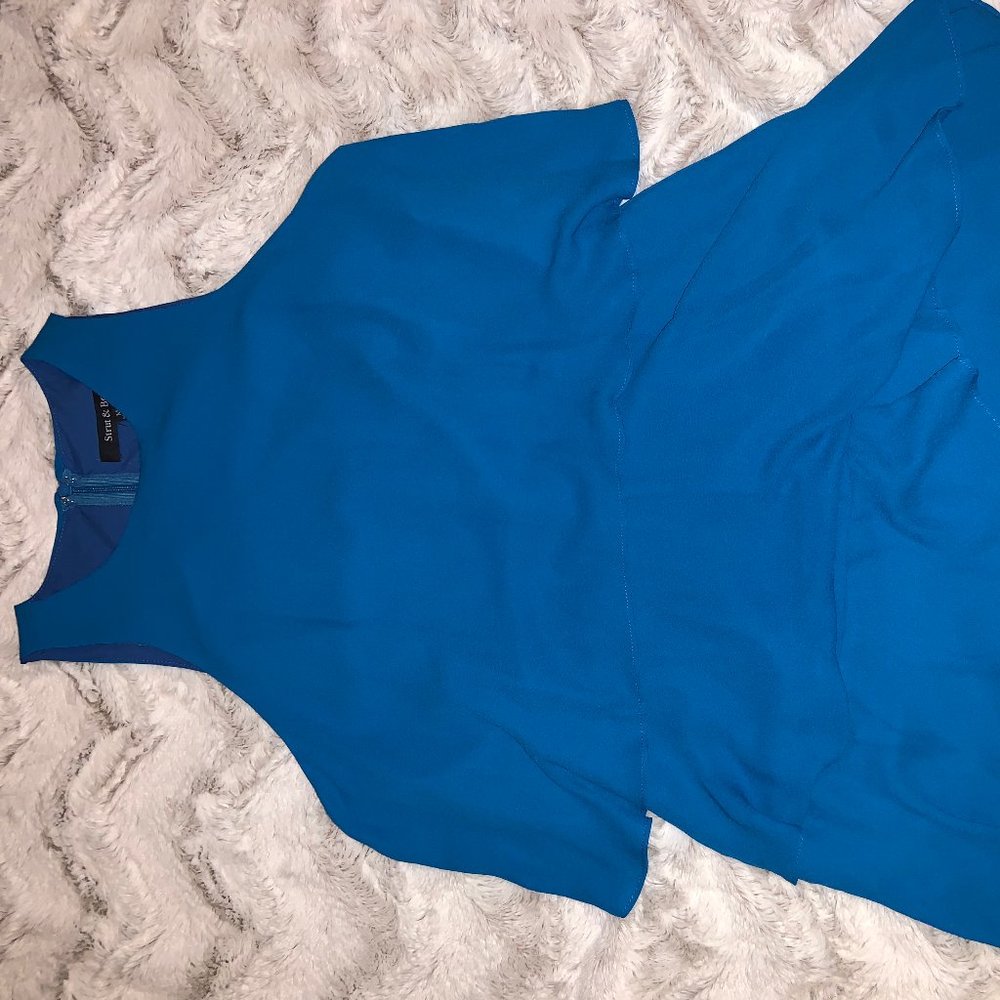 Strut & Bolt Blue Mock Dress Romper